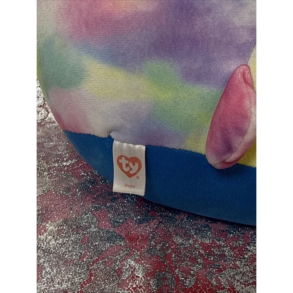 TY Beanie Baby‎ Boos Squish-a-Boo - Hope The Pastel Bear 10